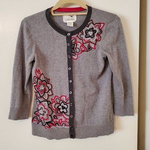 Anthropologie Tabitha Embroidered Cardigan
